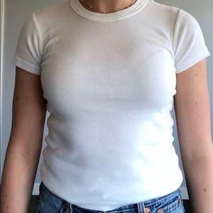 White short sleeve brandy Melville shirt